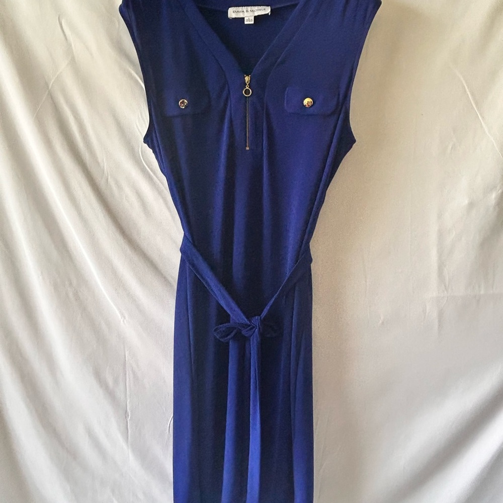Emma & Michele Deep Blue Midi Dress